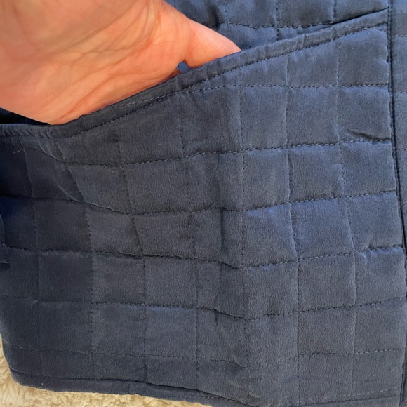 NWT Lunya Washable Silk Quilted Side Tie Jacket in Navy Size Medium - Picture 5 of 13